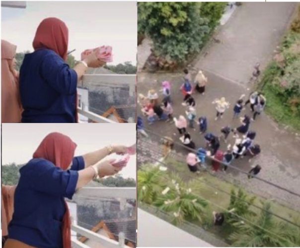 “Marilah semua ambil duit ini!” - Wanita Selamba Campak Duit RM29 Ribu Kepada Orang Ramai