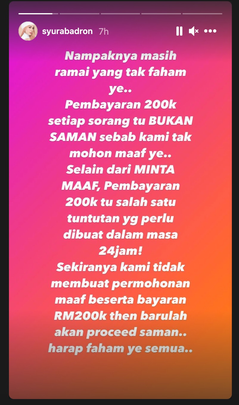 Bukan Saman, RM200 Ribu Salah Satu Tuntutan Dalam 24 Jam Selain Meminta Maaf!