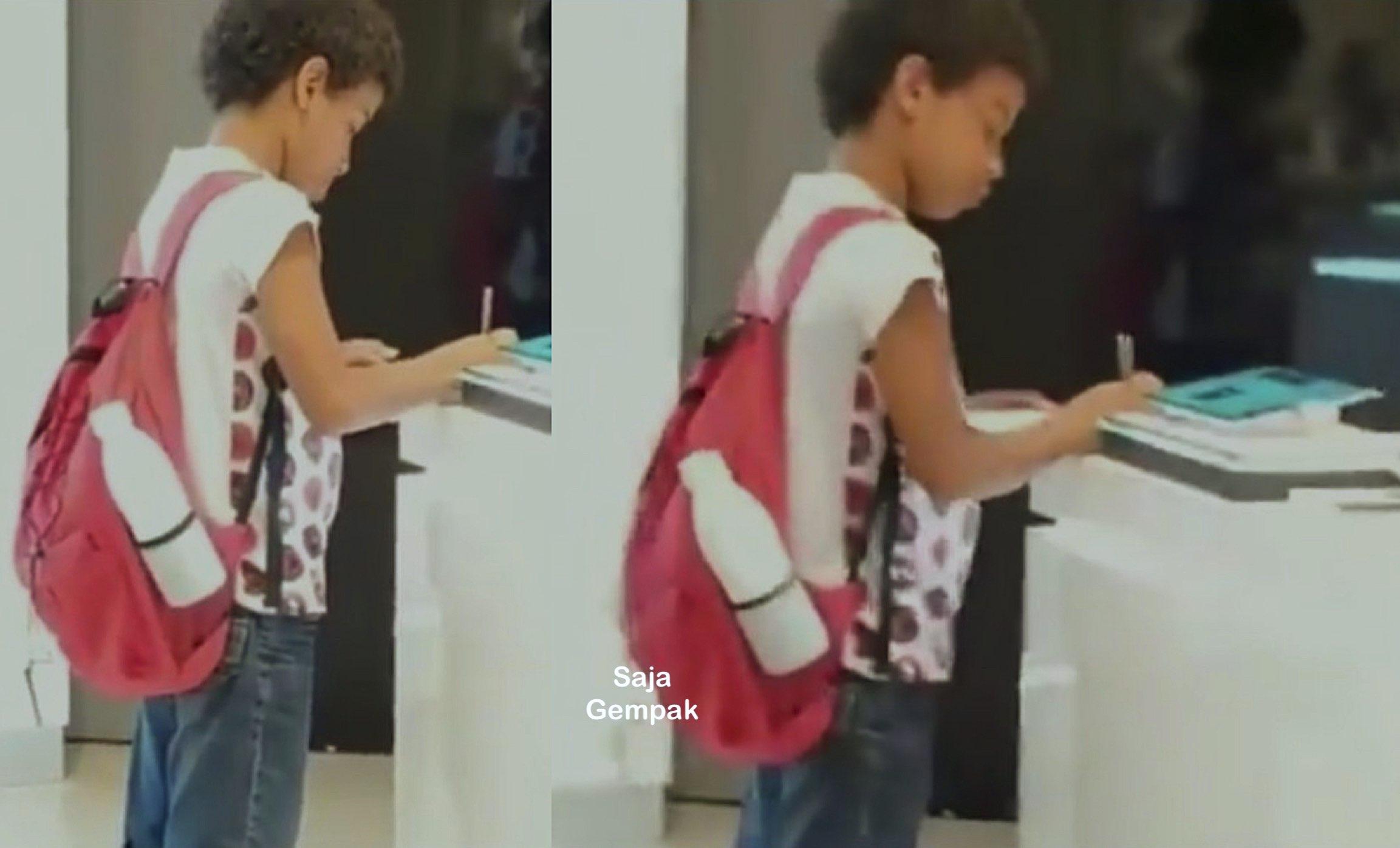Budak 10 Tahun Pergi Ke Kedai Elektronik Setiap Hari Untuk ‘Pinjam’ Display Tablet Untuk Membuat Kerja Sekolah